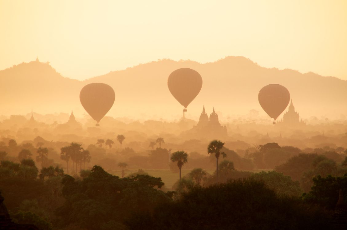 balloon, hot air balloon, hot air ballooning, morning, atmosphere