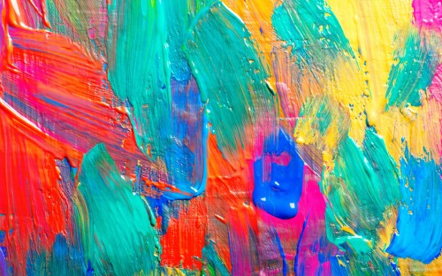 Image blue green and red abstract painting