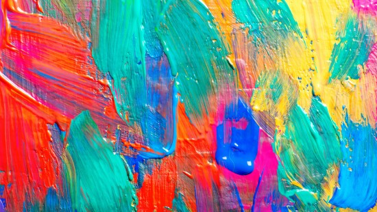 Image blue green and red abstract painting