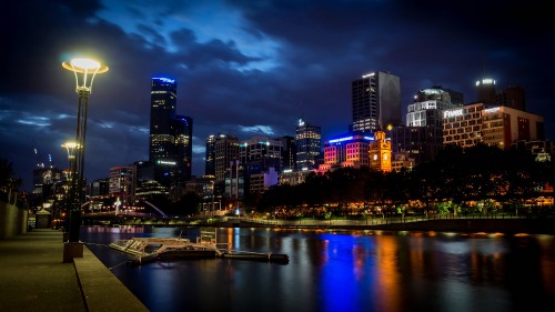 Image city skyline during night time