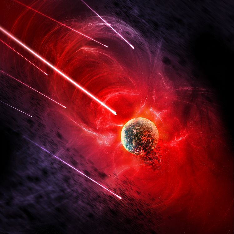 Luz Roja y Blanca en la Oscuridad. Wallpaper in 3200x3200 Resolution