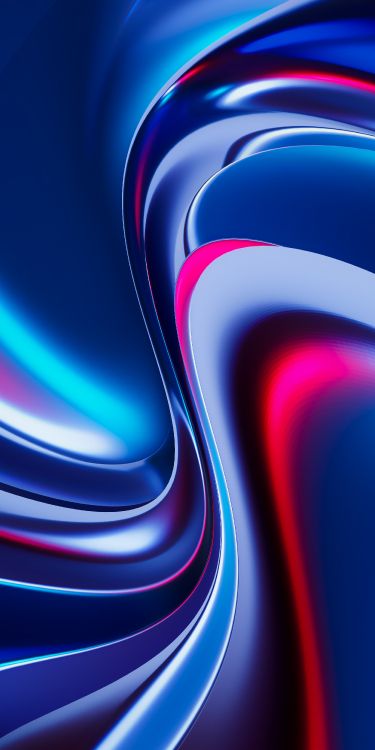 Electric Blue, Fraktale Kunst, Farbigkeit, Purpur, Flüssigkeit. Wallpaper in 2750x5500 Resolution