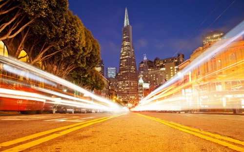 Image time lapse photography of cars on road during night time