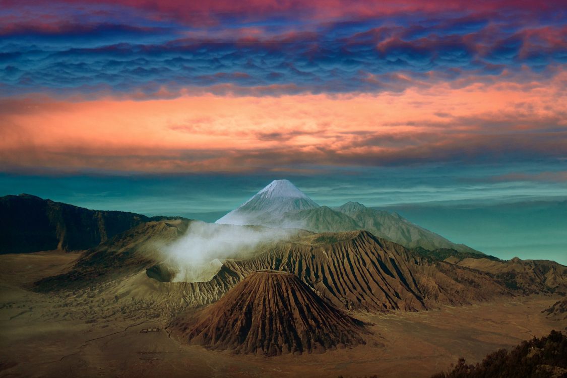 volcano mountain, volcano, nature, mountain, cloud