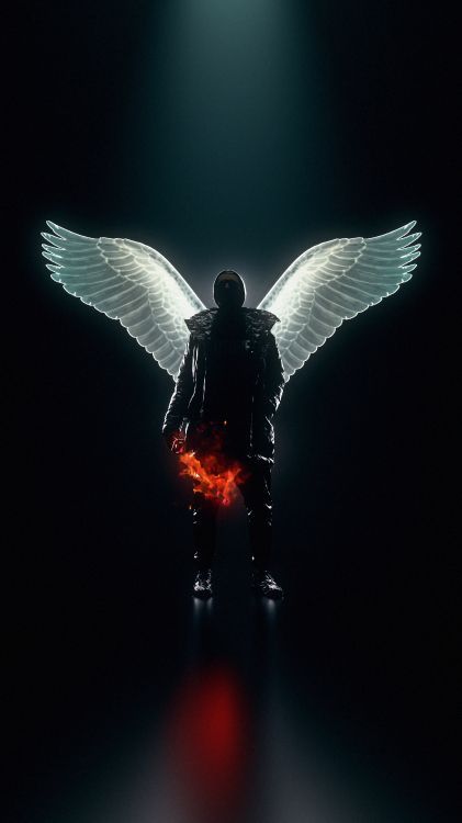 Flügelbürste, Menschlichen Körper, Kunst, Flügel, Übernatürliche Kreatur. Wallpaper in 3240x5760 Resolution