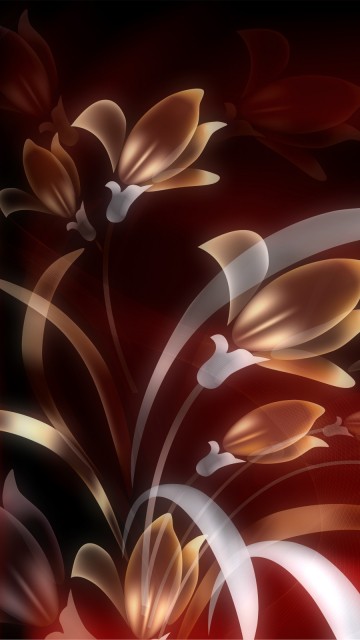 Image red and yellow flower illustration