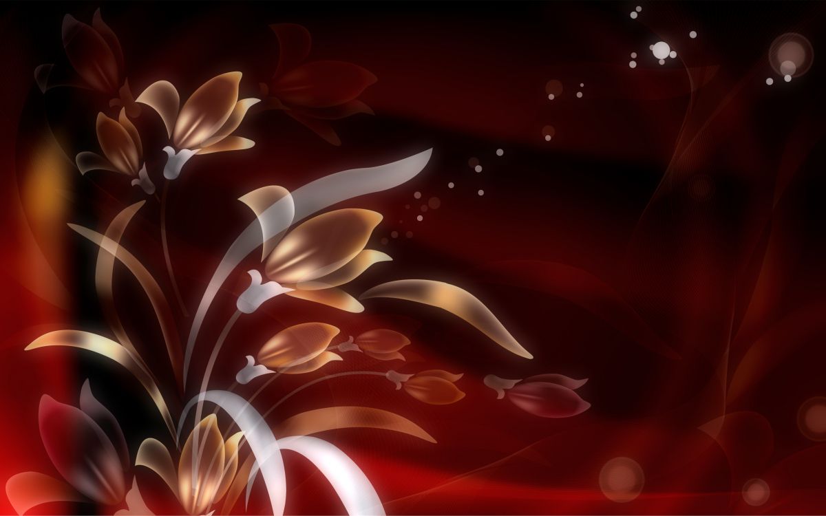 Illustration de Fleur Rouge et Jaune. Wallpaper in 2560x1600 Resolution