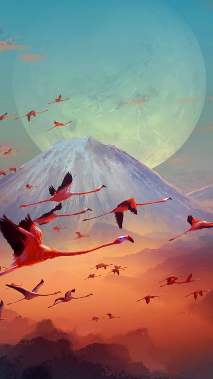 L'art Numérique, Atmosphère, Art, Sommet, le Relief Volcanique. Wallpaper in 1080x1920 Resolution