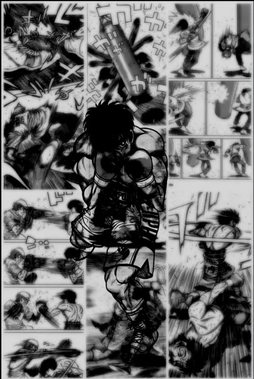 Hajime No Ippo, L'anime, Manche, Dessin, Noir. Wallpaper in 1436x2133 Resolution