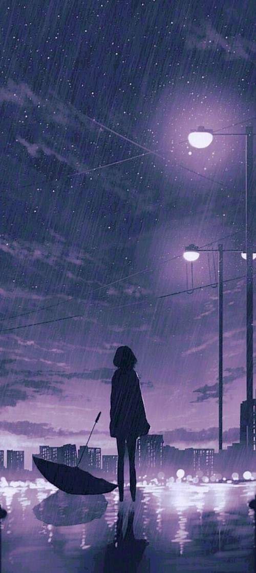 Image anime rainy, okumanshsha, illustration, poster, atmosphere