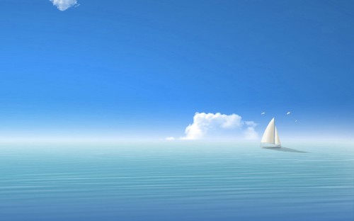 Image white sailboat on sea under blue sky during daytime