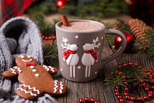 Image Christmas Day, coffee cup, gingerbread, cup, lebkuchen