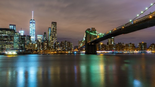 Image city skyline during night time