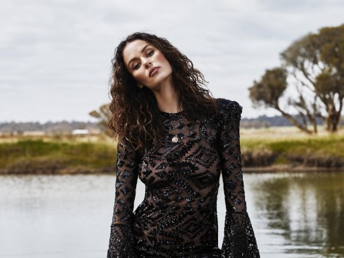 Image Nicole Trunfio, model, supermodel, hair, black