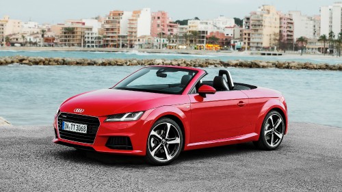 Image red audi r 8 on road during daytime