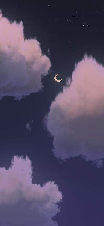 Ios, 苹果, 气氛, Azure, Crescent 壁纸 1125x2436 允许
