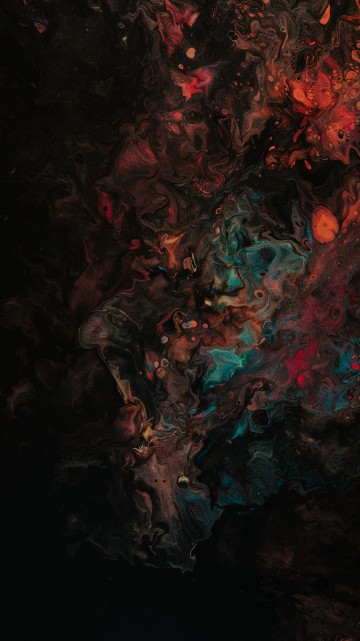 Image blue red and black abstract painting