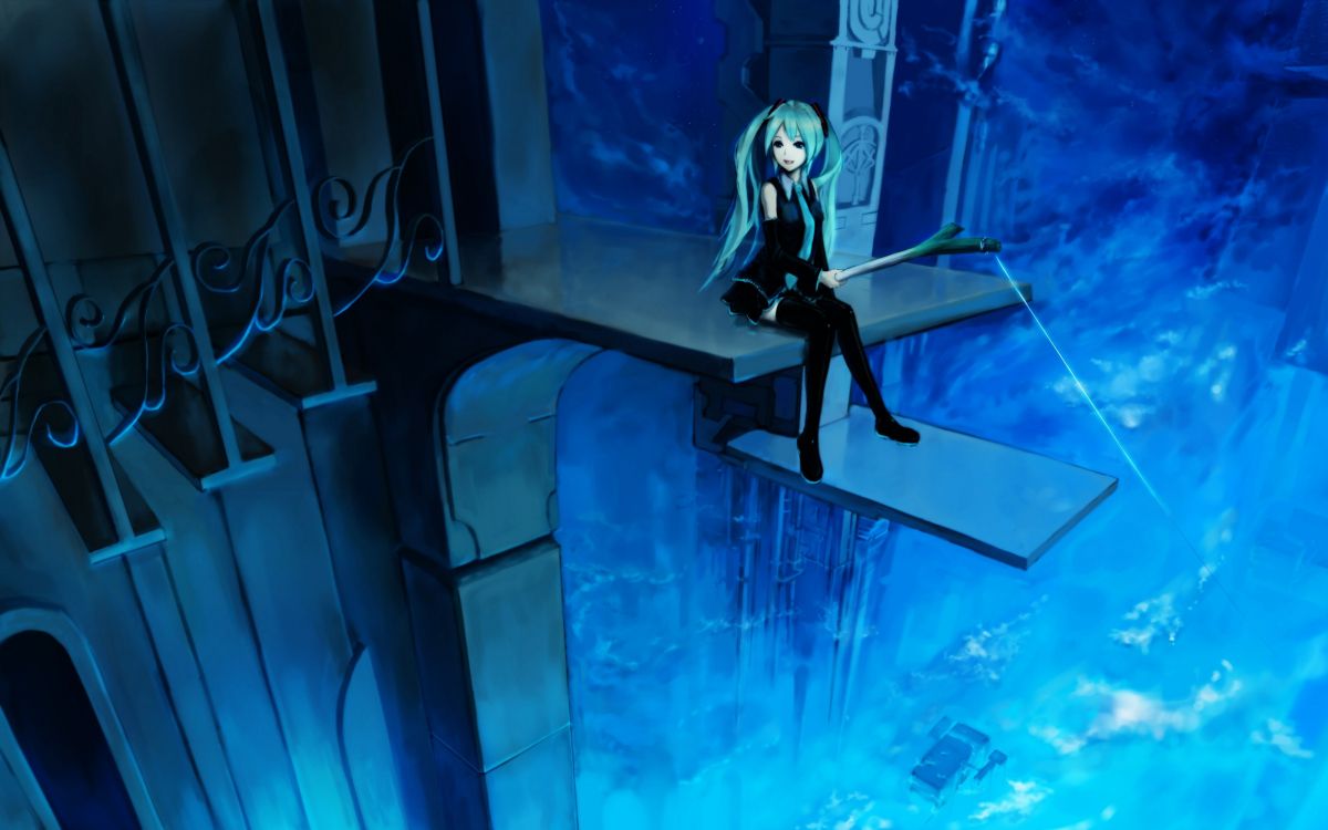 Femme en Pantalon Noir Debout Sur Des Carreaux de Sol Bleu. Wallpaper in 3200x2000 Resolution