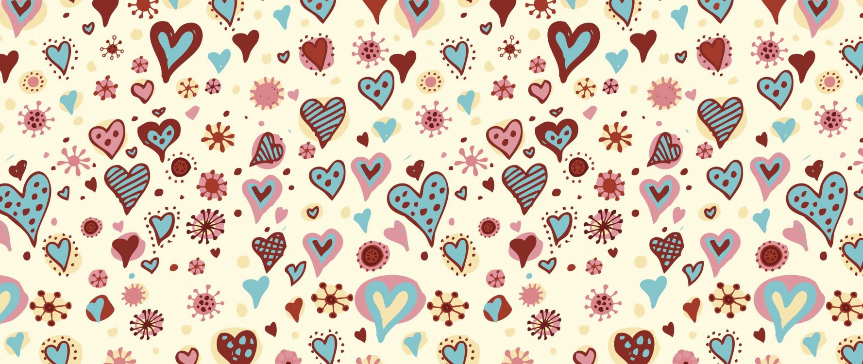 Herzen, Muster, Design, Textil, Visual Arts. Wallpaper in 2560x1080 Resolution