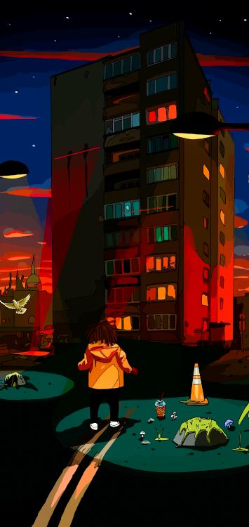 Nuit, Espadrille, T-shirt, Chaussure de Basket-ball, Bâtiment. Wallpaper in 1420x3000 Resolution