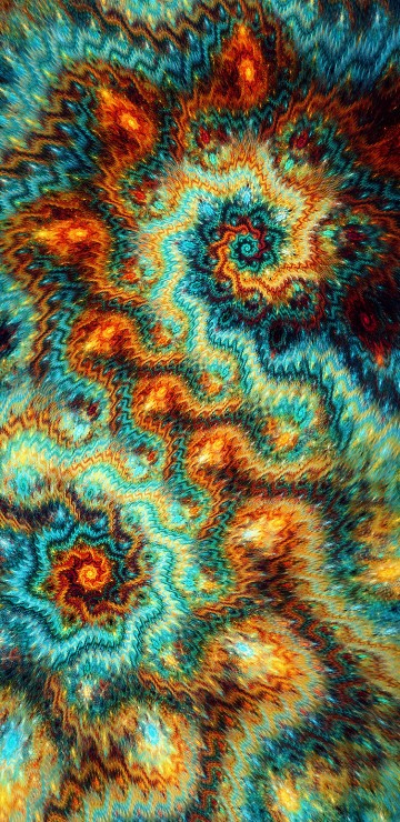 Image blue and white floral textile