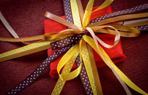 Image gift, ribbon, Present, gift wrapping, yellow