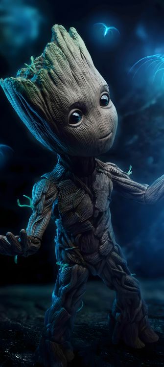 Groot, Bébé Grand, Android, Superhero, Marvel Comics. Wallpaper in 4320x9648 Resolution