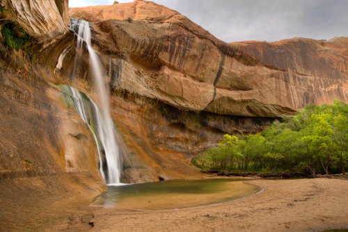 Image waterfall, national park, Lower Calf Creek Falls, water, water resources