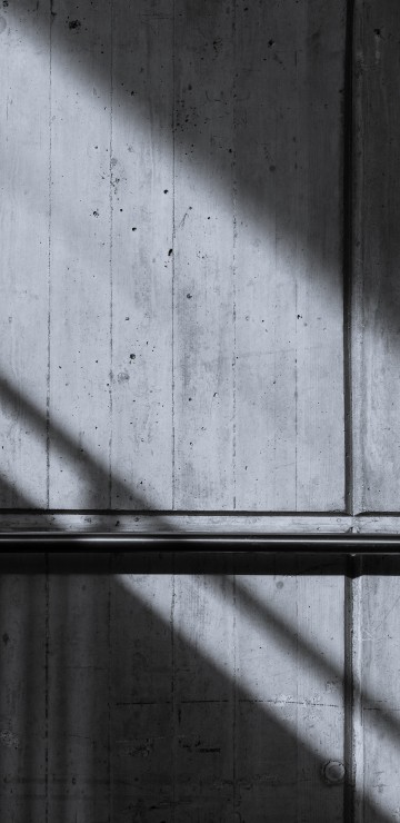 Image black metal bar on white wooden wall
