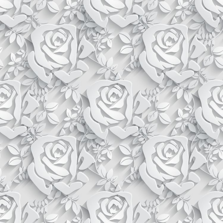 Textile Floral Blanc et Noir. Wallpaper in 2900x2900 Resolution