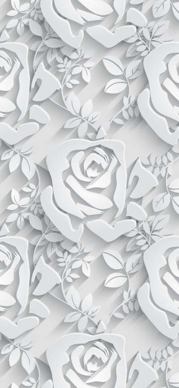 Image white and black floral textile