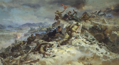 Image World War II, great patriotic war, painting, art, battle