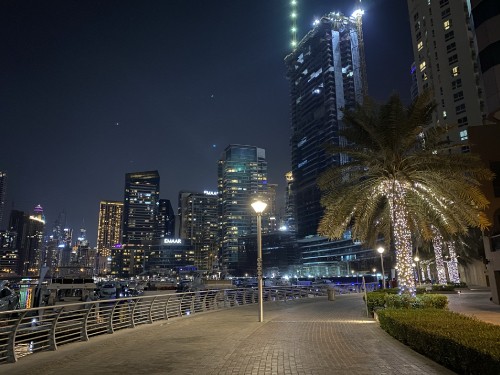 Image dubai, Dubai Marina, body of water, road, night