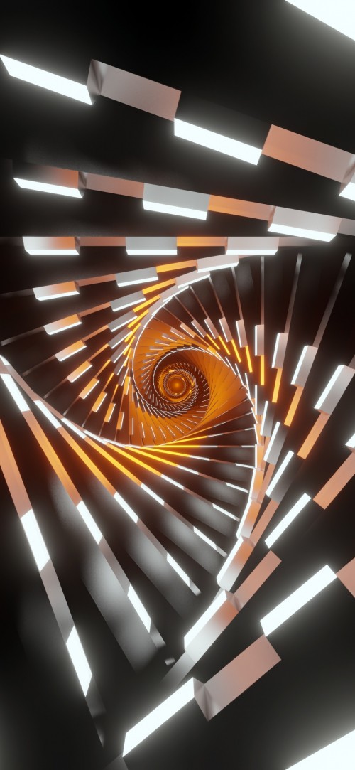 Image light, lighting, daylighting, Stairs, orange