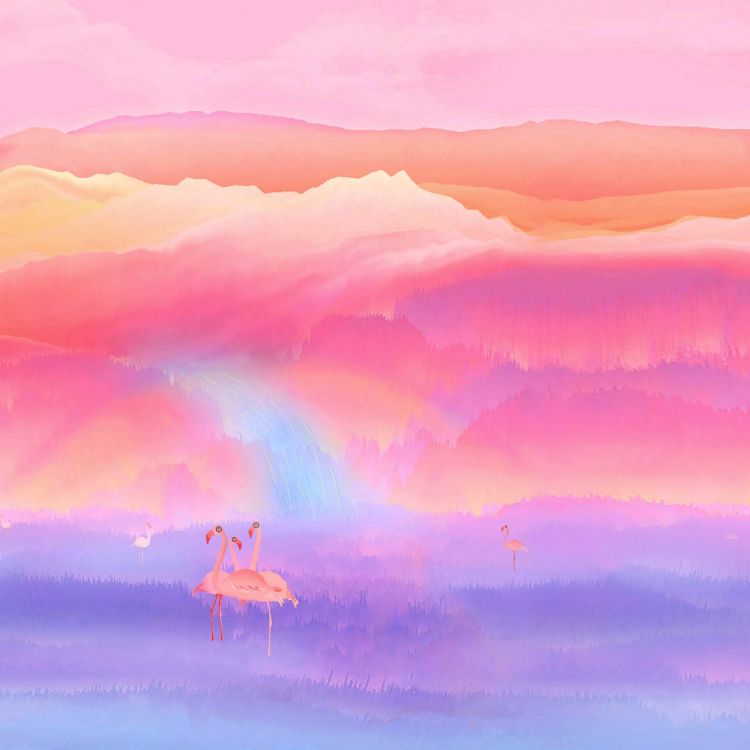 Huawei, Honor Magic 2, Huawei Ehre 8x, Atmosphäre, Pink. Wallpaper in 2340x2340 Resolution