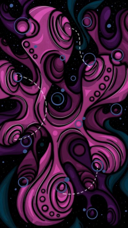 Arte Fractal, Arte, Diseño, Morado, Textil. Wallpaper in 3240x5760 Resolution