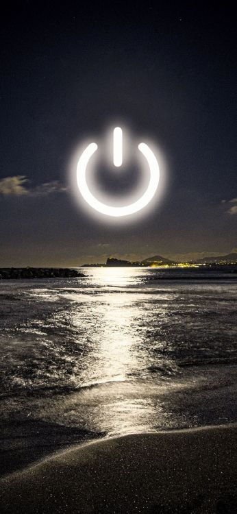 海洋, Crescent, 天文学对象, 空间, 冷静 壁纸 1080x2340 允许