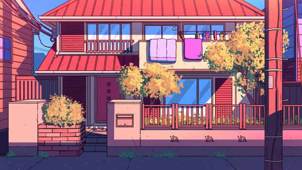 Free Vectors | lovely garden anime background 6