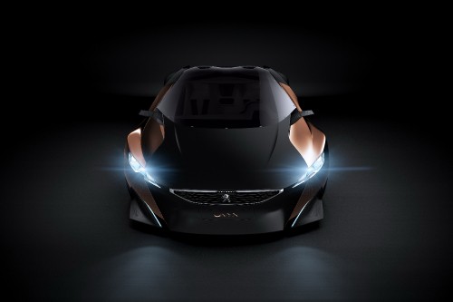 Image black lamborghini aventador in a dark room