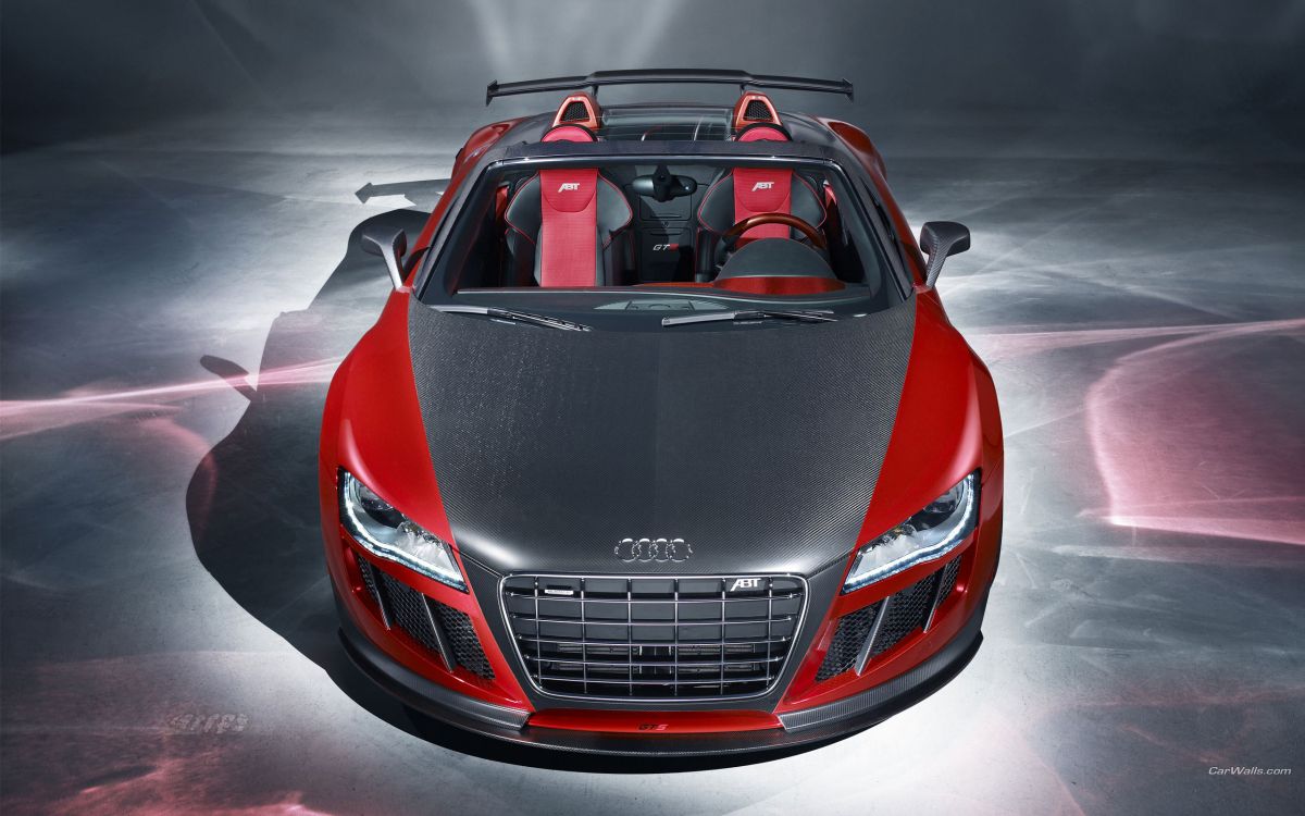 Roter Audi r 8 in Einem Weißen Raum. Wallpaper in 2560x1600 Resolution