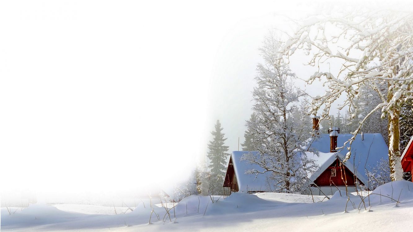 brown house on snow covered ground