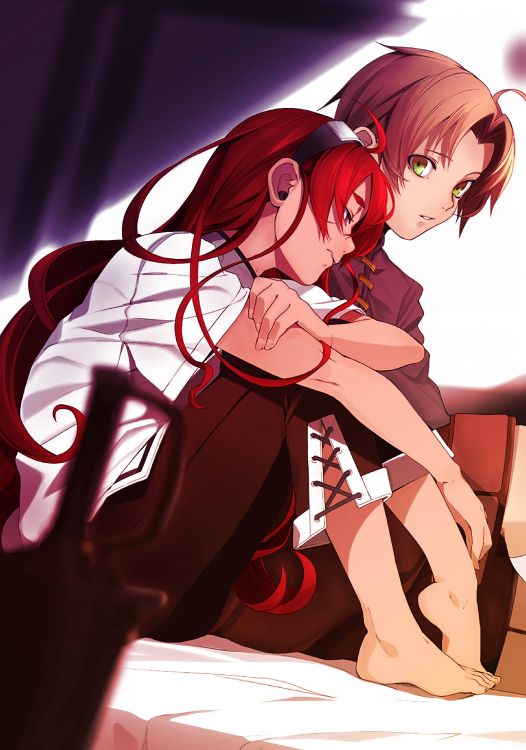 Erwachsener Rudeus Und Eris, Rudeus Graue Ratte, Mushoku Tensei, Anime, Light-novel. Wallpaper in 2876x4096 Resolution