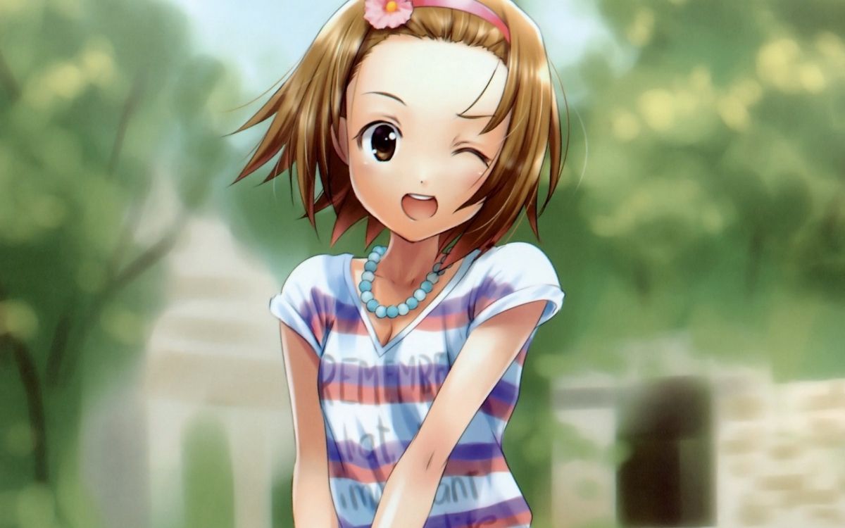 Girl in Blue and White Stripe Shirt Doll. Wallpaper in 1920x1200 Resolution