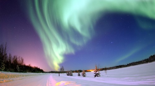 Image green aurora lights during night time