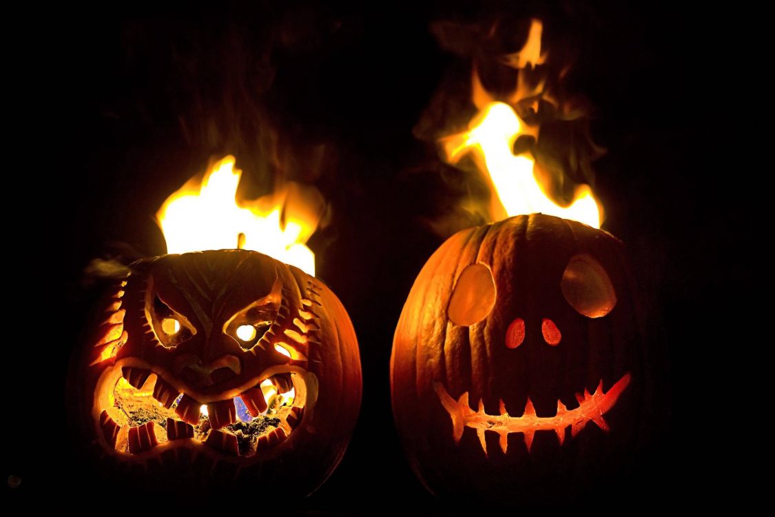 Halloween, Visages de Citrouille, Citrouille, Jack o Lantern, Orange. Wallpaper in 2700x1800 Resolution