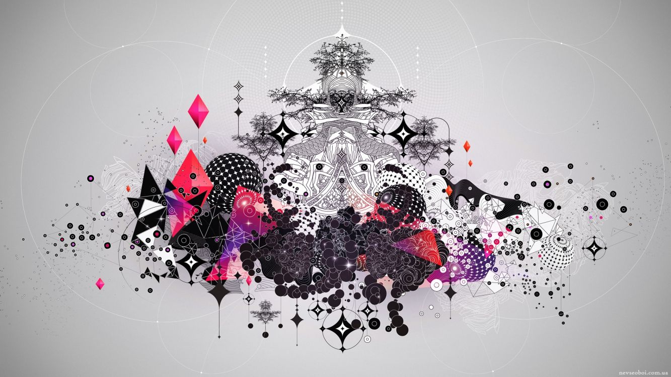 Schwarz-weiße Schädel- Und Sternillustration. Wallpaper in 2560x1440 Resolution