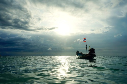 Image sea, water, ocean, horizon, boat