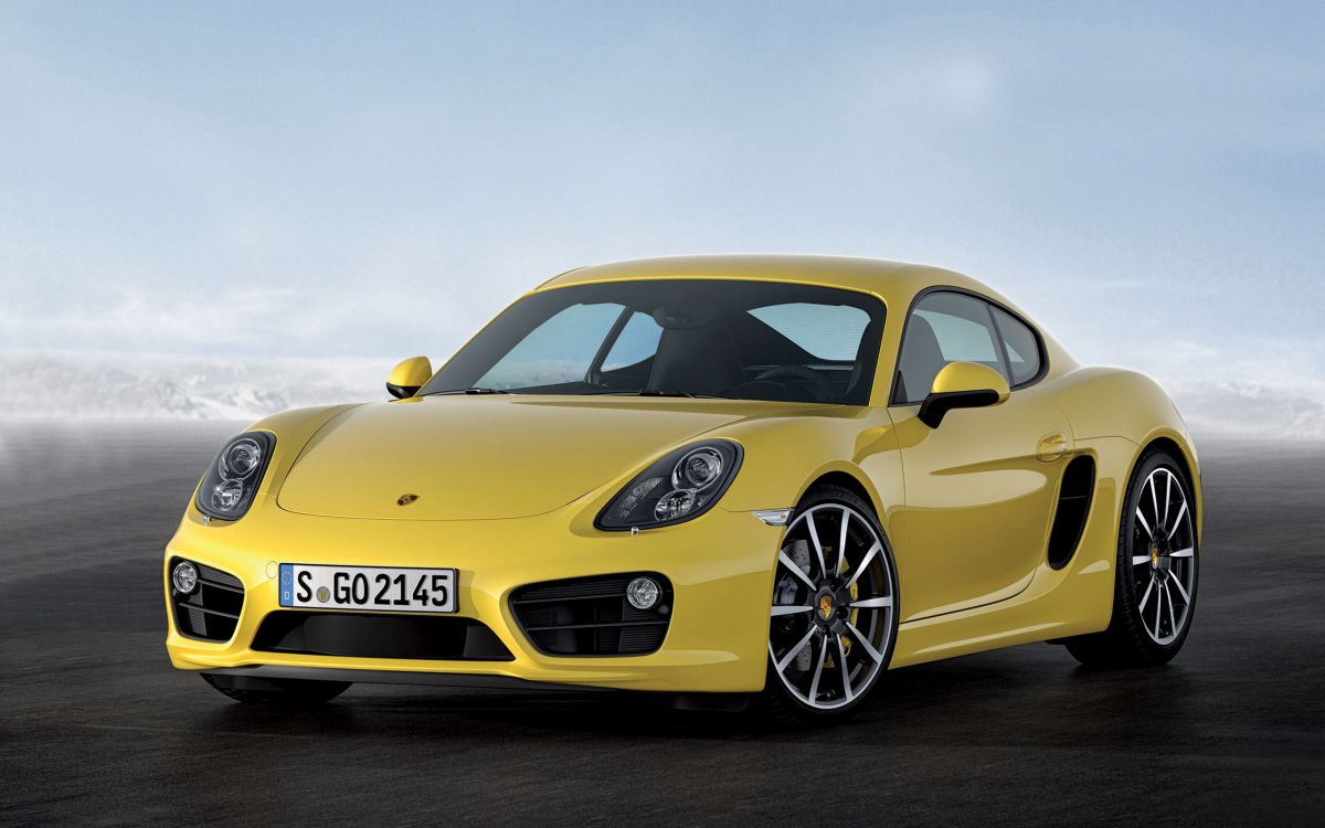 Yellow Porsche 911 on White Background. Wallpaper in 2560x1600 Resolution