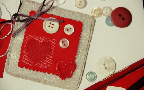 Image textile, button, red, passementerie, sewing