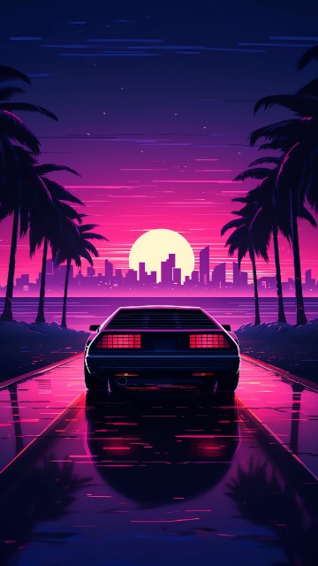 Image lighting, Synthwave, painting, world, nature